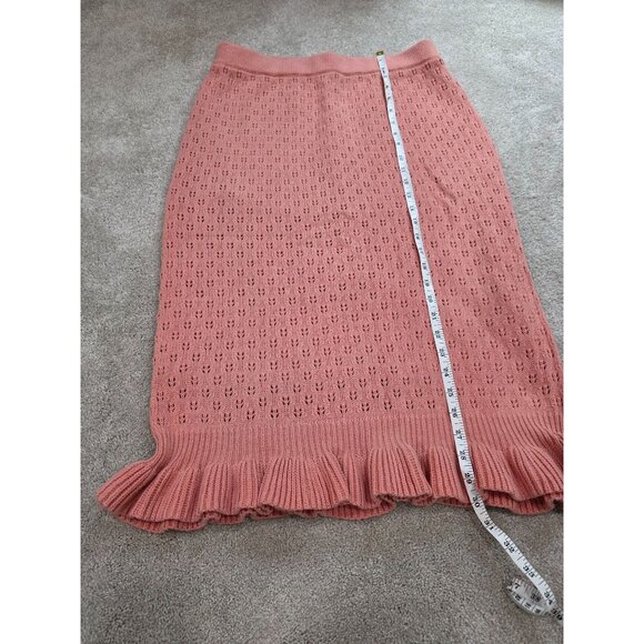 Lauren Conrad XXL Pink Knit Skirt With Ruffle Hem - Picture 6 of 8